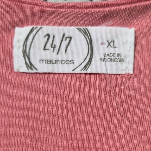 NWT‎ Maurices 24/7 Dress WomensXL SleevelessFloral CoralPink CasualComfy  Bundle - Picture 3 of 15
